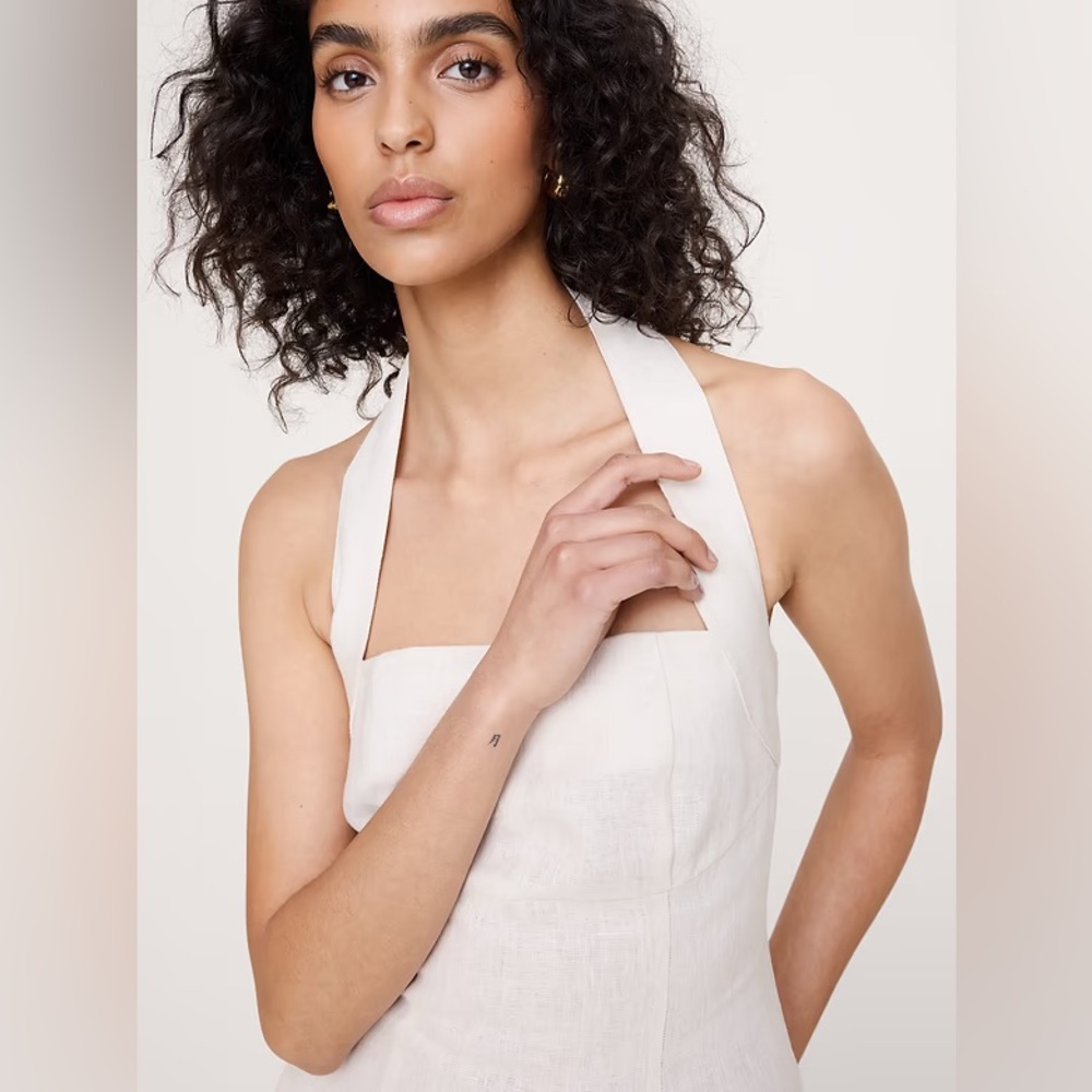 NWT! Banana Republic Linen Halter Midi Dress - Size 6 ☎️ - Picture 5 of 7